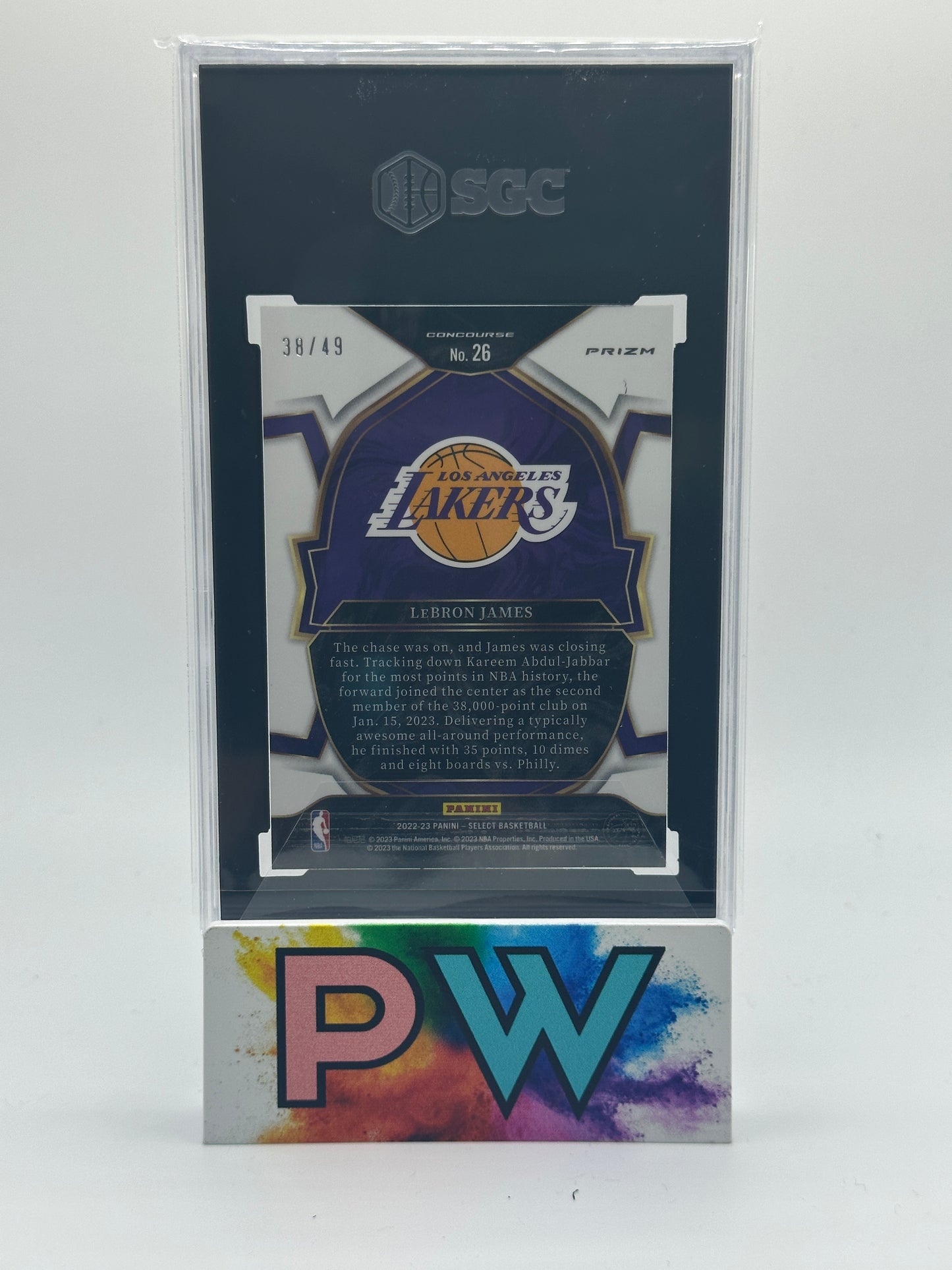 LEBRON JAMES 2022 SELECT RED DISCO /49 SGC 10