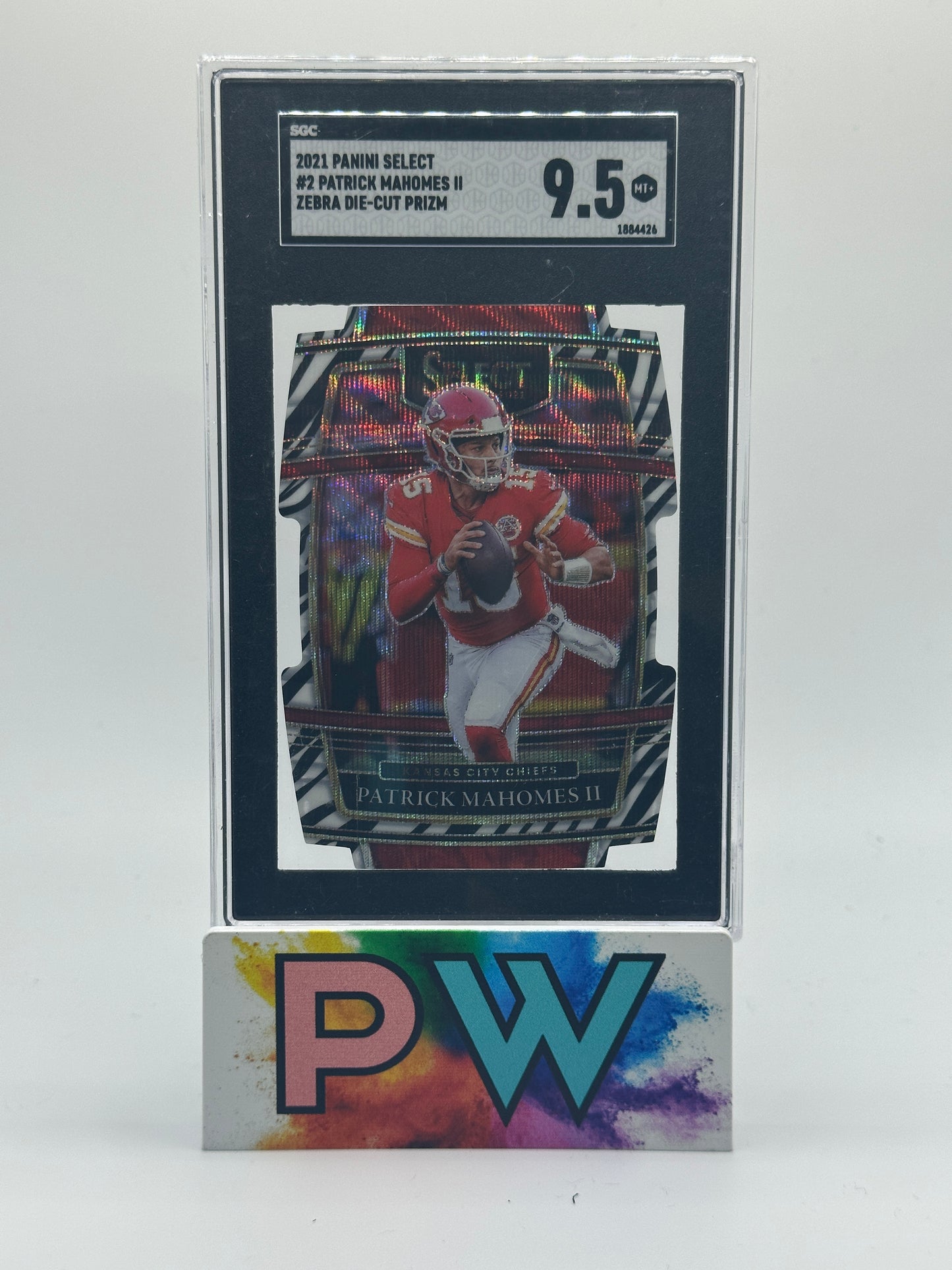 PATRICK MAHOMES 2021 SELECT ZEBRA DIE CUT SGC 9.5