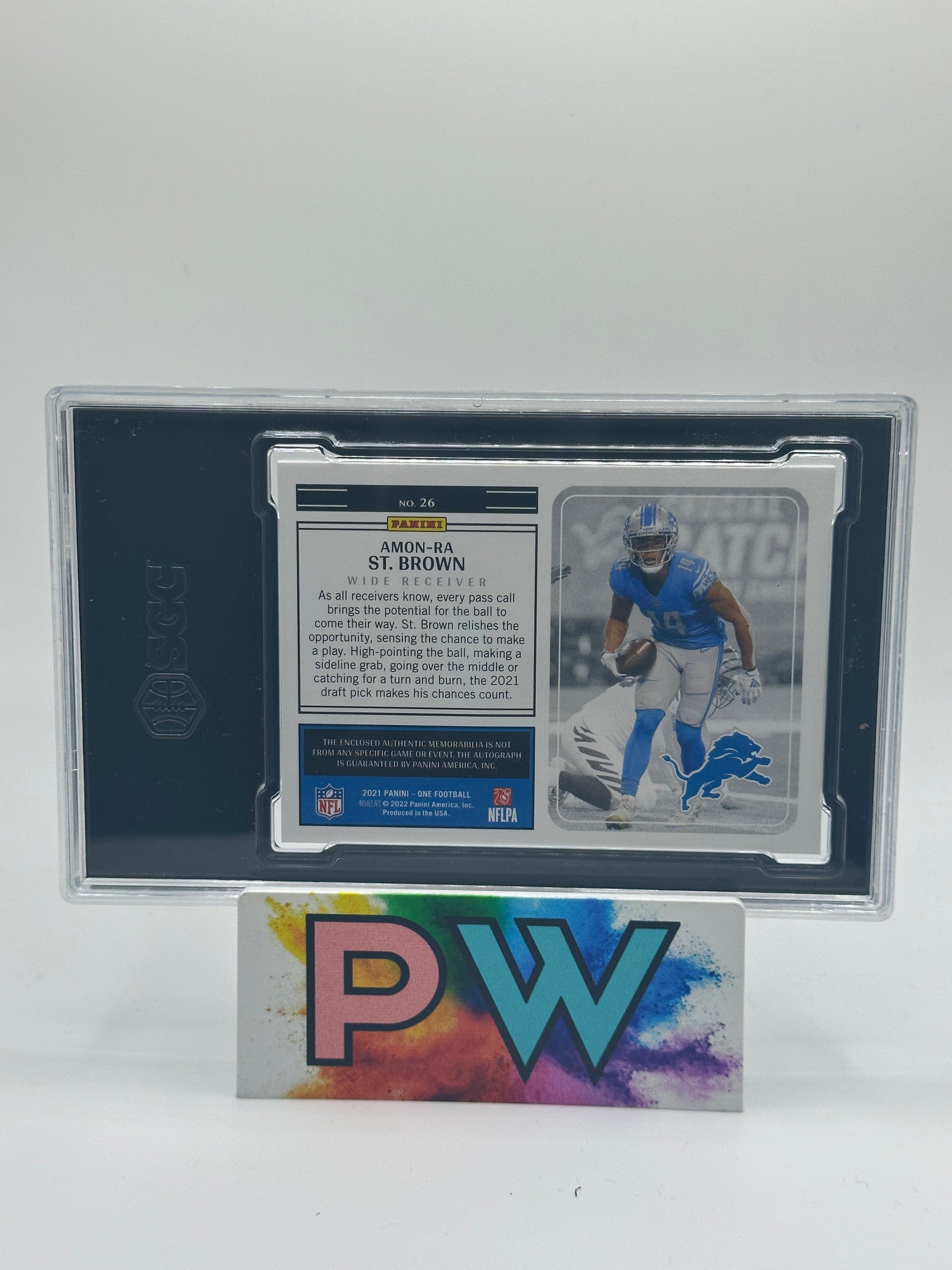 AMON-RA ST BROWN 2021 ONE PATCH AUTO BRONZE /49 SGC 9.5